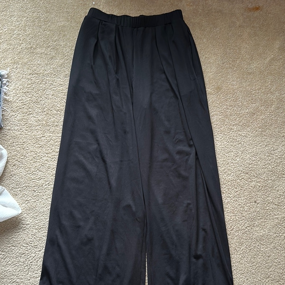 Cider Black Wide-Leg Pants